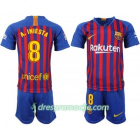 FC Barcelona Dres A_Iniesta 8 Dječji Domaći 2018/19 Kratkih Rukava